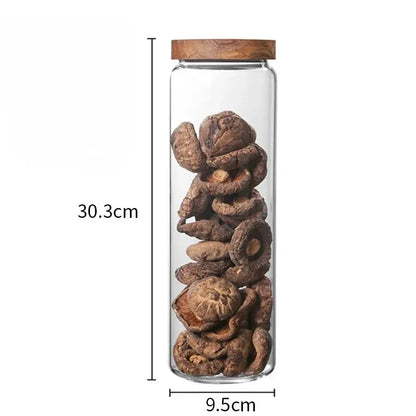Bocal hermétique en verre, couvercle en bois — 1 550 ml