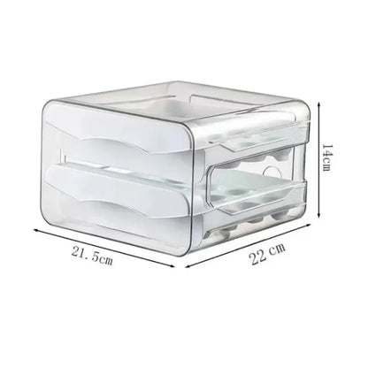 Boîte à œufs pour réfrigérateur, 2 tiroirs, 32 œufs